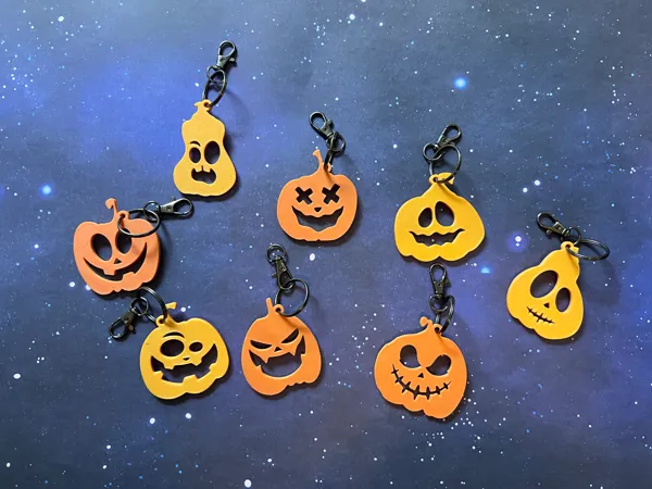 Porte-clés Halloween (8 citrouilles)