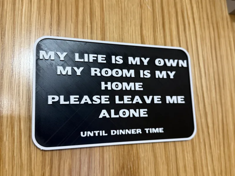 Room Door Sign
