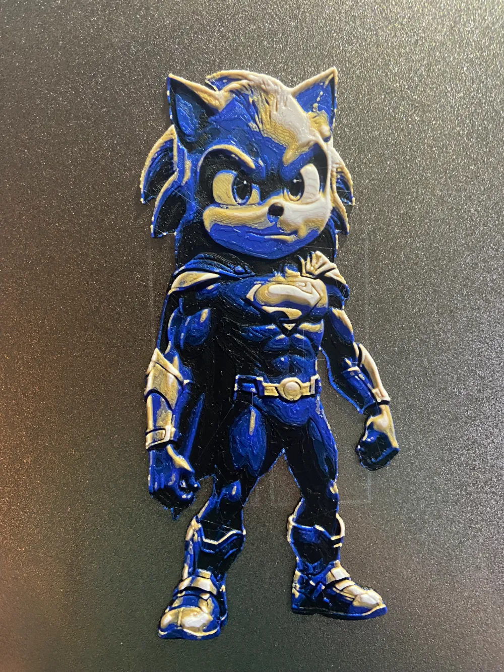 Superman Sonic Wall Art by MorganjaMakerWorld: Download Free 3D Models
