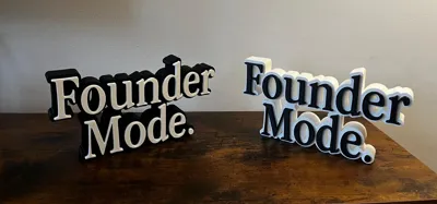 Founder Mode desk sign