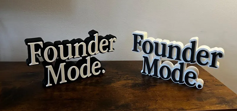 Founder Mode desk sign