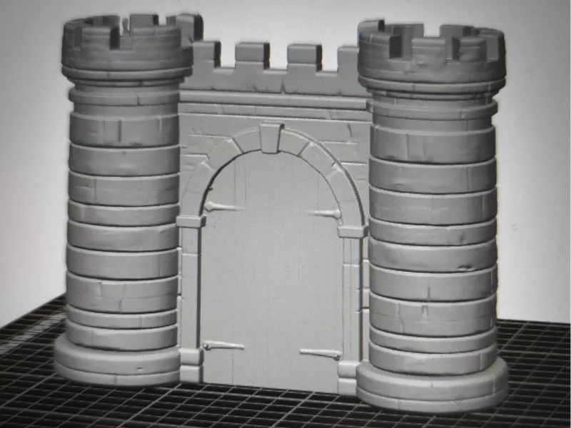 Medieval-style castle wall 