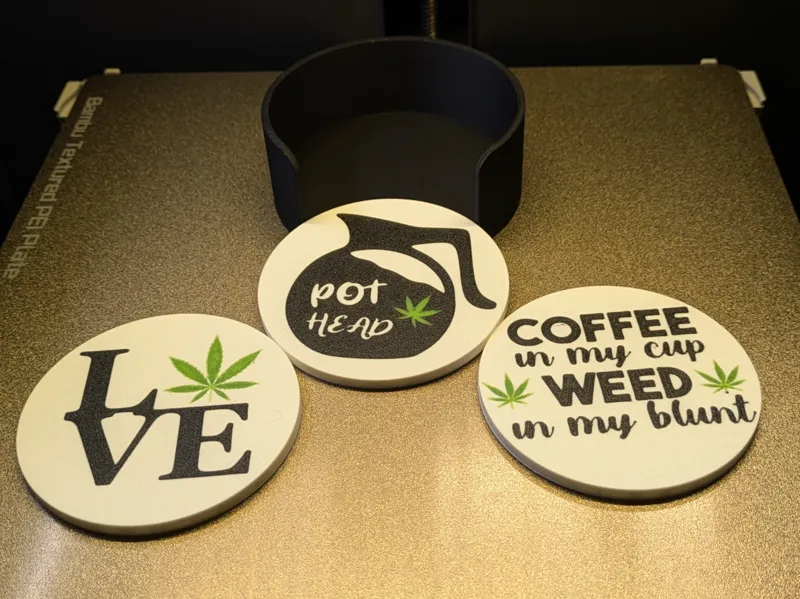 High Vibes/ High Tea  Coaster Set