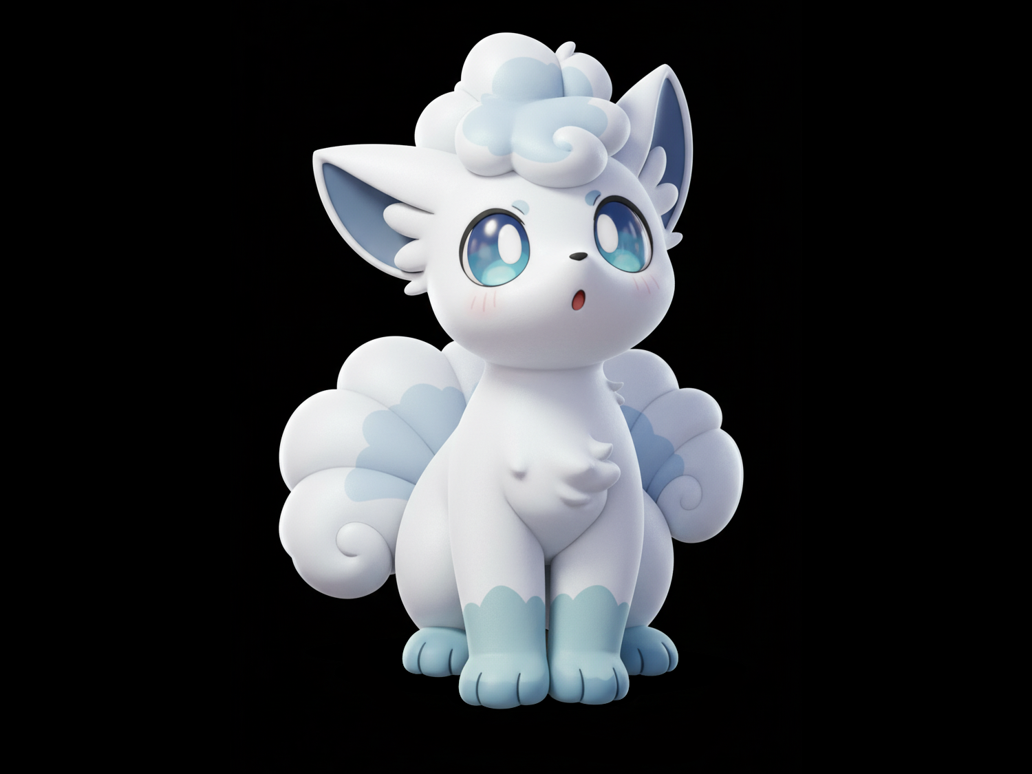 Miniatura 1 do modelo 3D 宝可梦&六尾-Alolan Vulpix