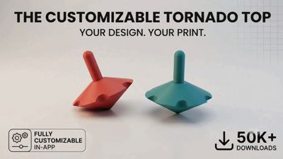 Customizable Tornado Top – Parametric Spinning Toy