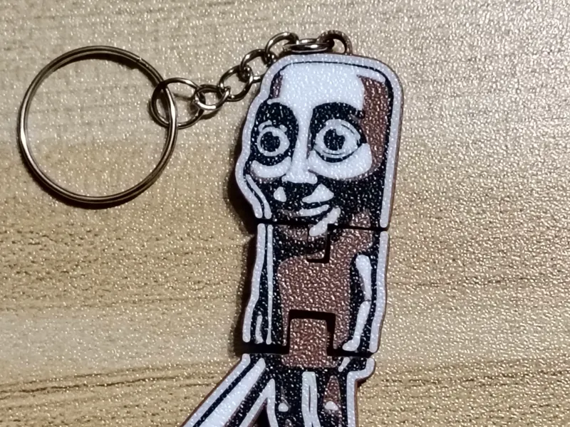 Brainrot - Tung Tung Sahur Flexi Keychain