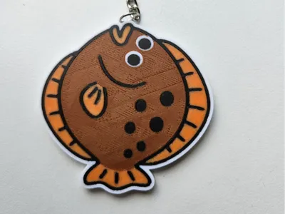 Plaice keychain