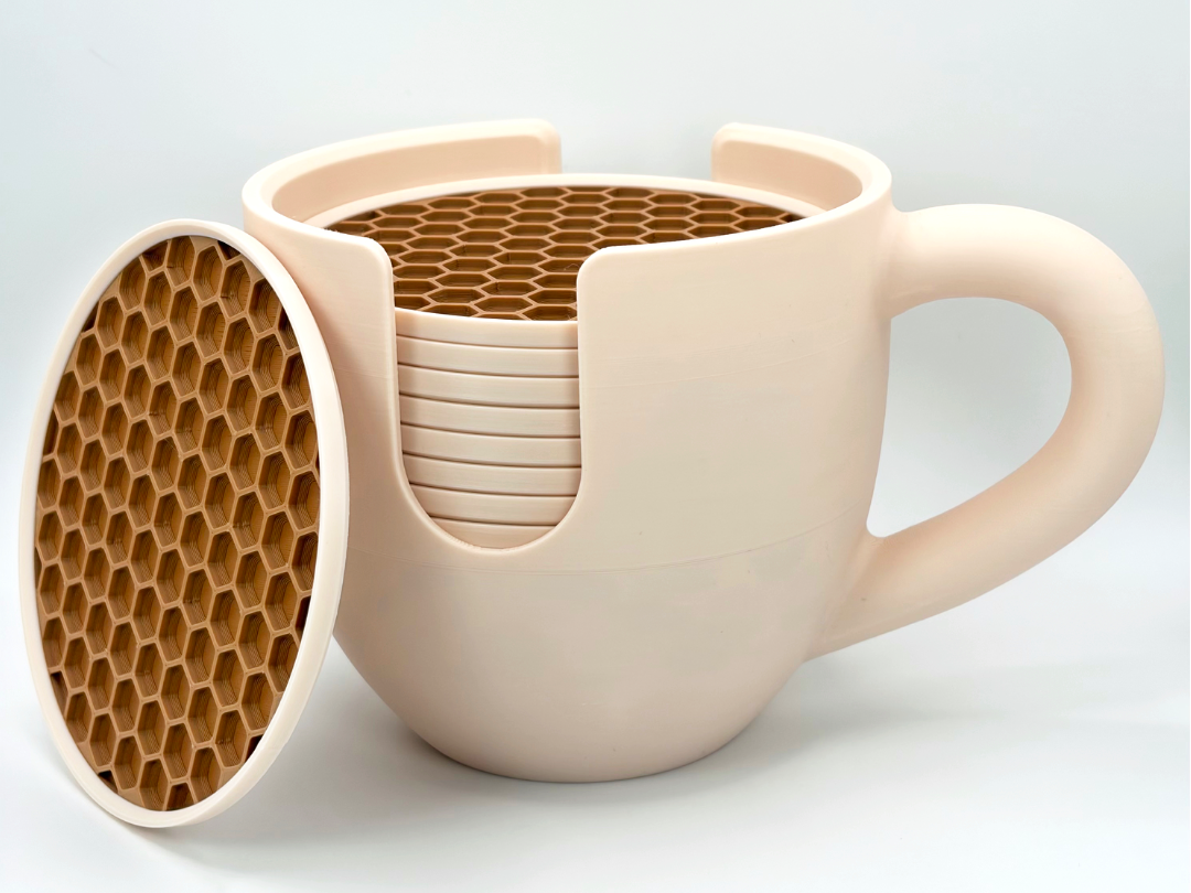Mug Coaster Holder with Coasters