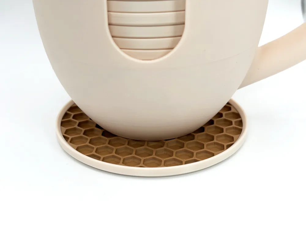Mug Coaster Holder with Coasters - Free 3D Print Model - MakerWorld