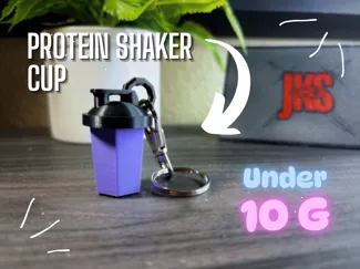 Protein Shaker Cup Keychain - No AMS Needed!