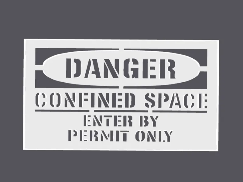 Danger Sign Template - Confined space