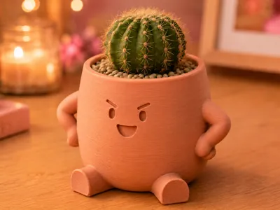 Grumps Cactus Pot - Cute Decor