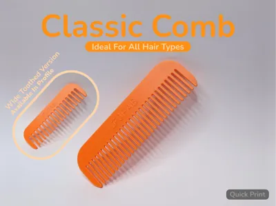 Classic Hair Comb (Wide & Fine Tooth Pack)