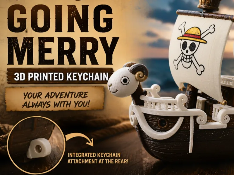 Going Merry Keychain – One Piece Inspired (1h)