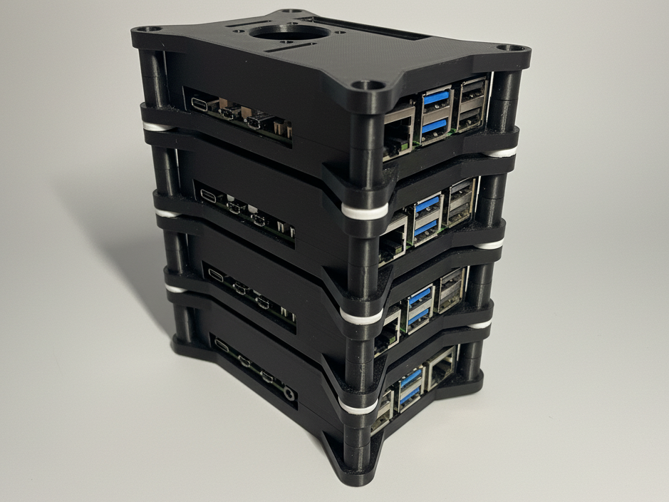 Stackable Raspberry Pi Cluster Case