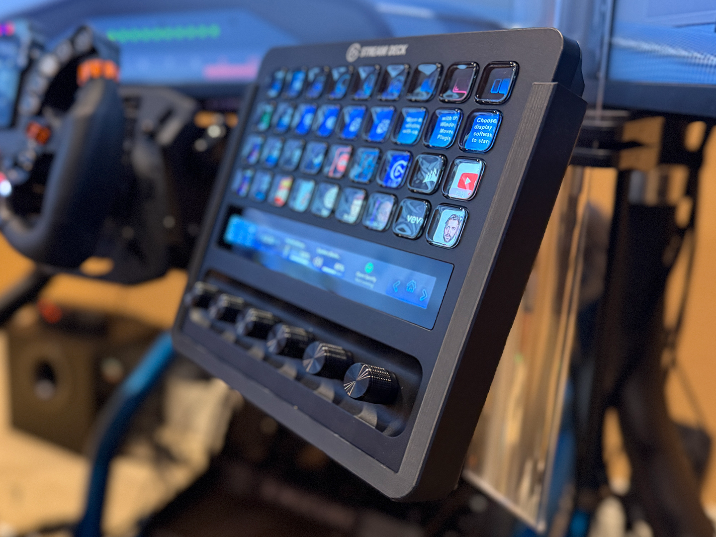 Stream Deck + XL Mount Trak Racer TRX Sim Cockpit 