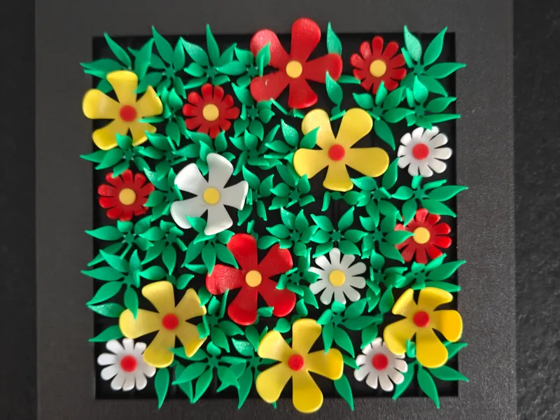 Cadre de fleurs mural