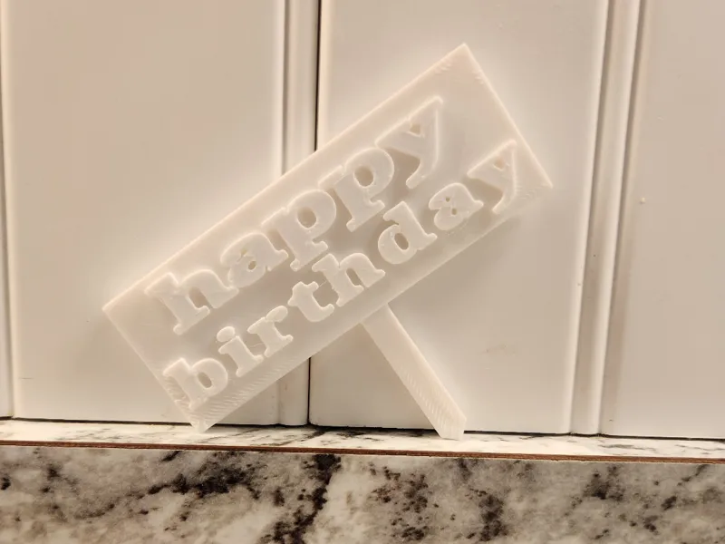 birthday cake sign