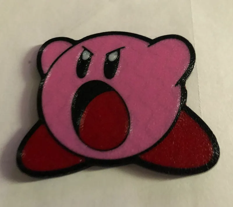 Kirby fridge magnet/logo sign