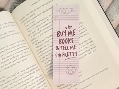 Library Card Buy me Books Bookmark (hueforge)