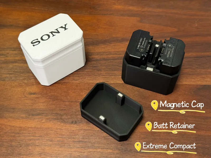 Ultra-Compact Battery & Card Case for Sony Cameras
