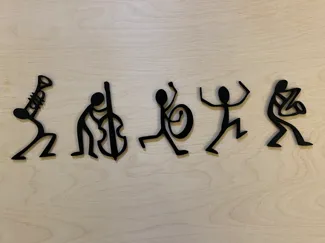 Silhouette Symphony: LargeScale Dollhouse Wall Art