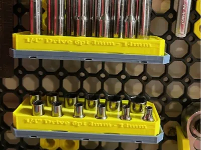 1/4" Drive Metric Socket Storage Multiboard