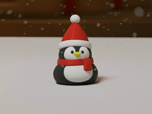 Mini Christmas Penguin – Cute Holiday Figurine