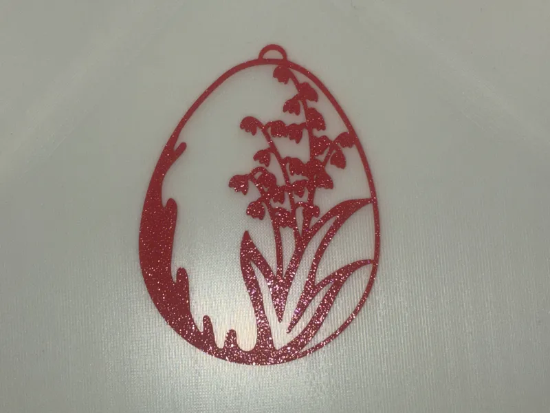 Easter Decoration - Egg with Lilly of the Valley