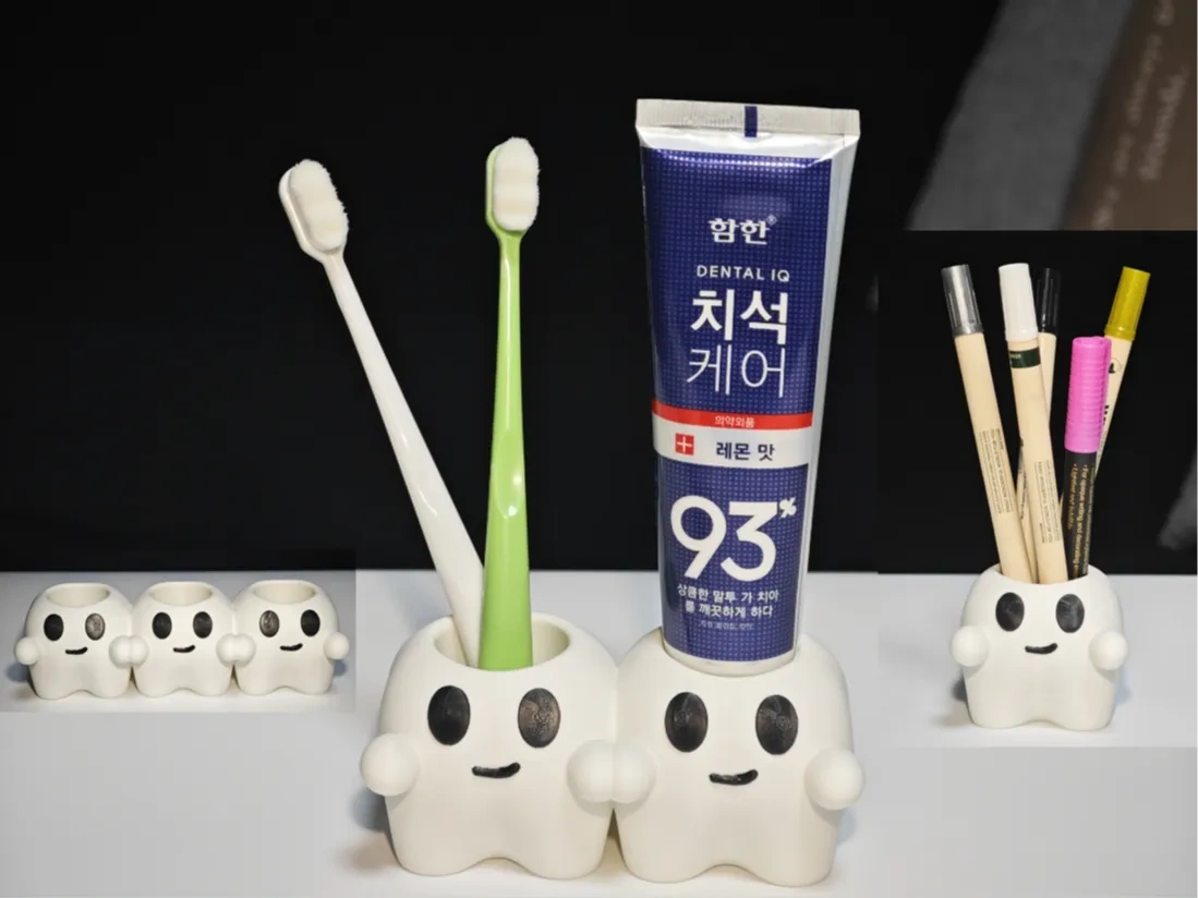 Miniatura 2 do modelo 3D 大白牙~牙刷牙膏置物架~笔筒