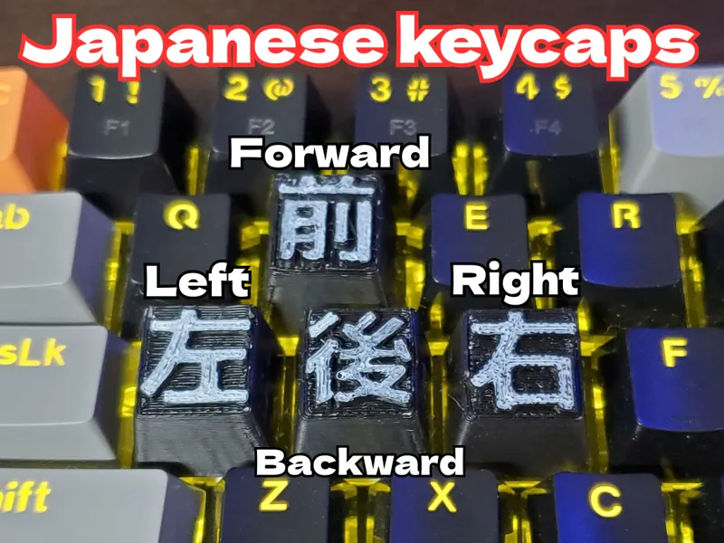 Japanese Directional Keycaps Set (WASD / Arrows)