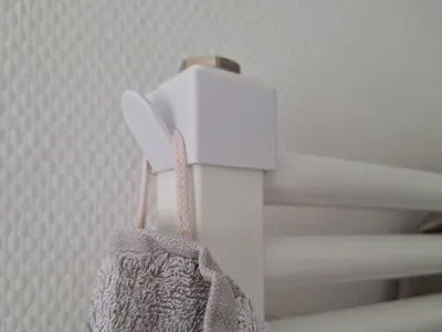 Side towel warmer hook