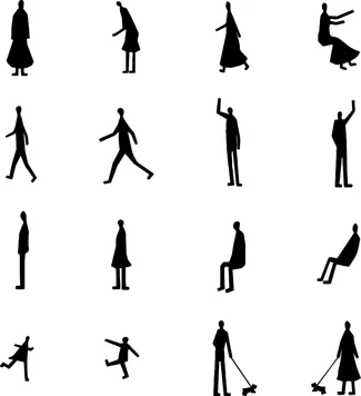 Architecture scale figure SANAA 1'-0"=1/4" Pack01