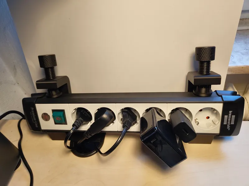 Universal power strip clamp / bracket