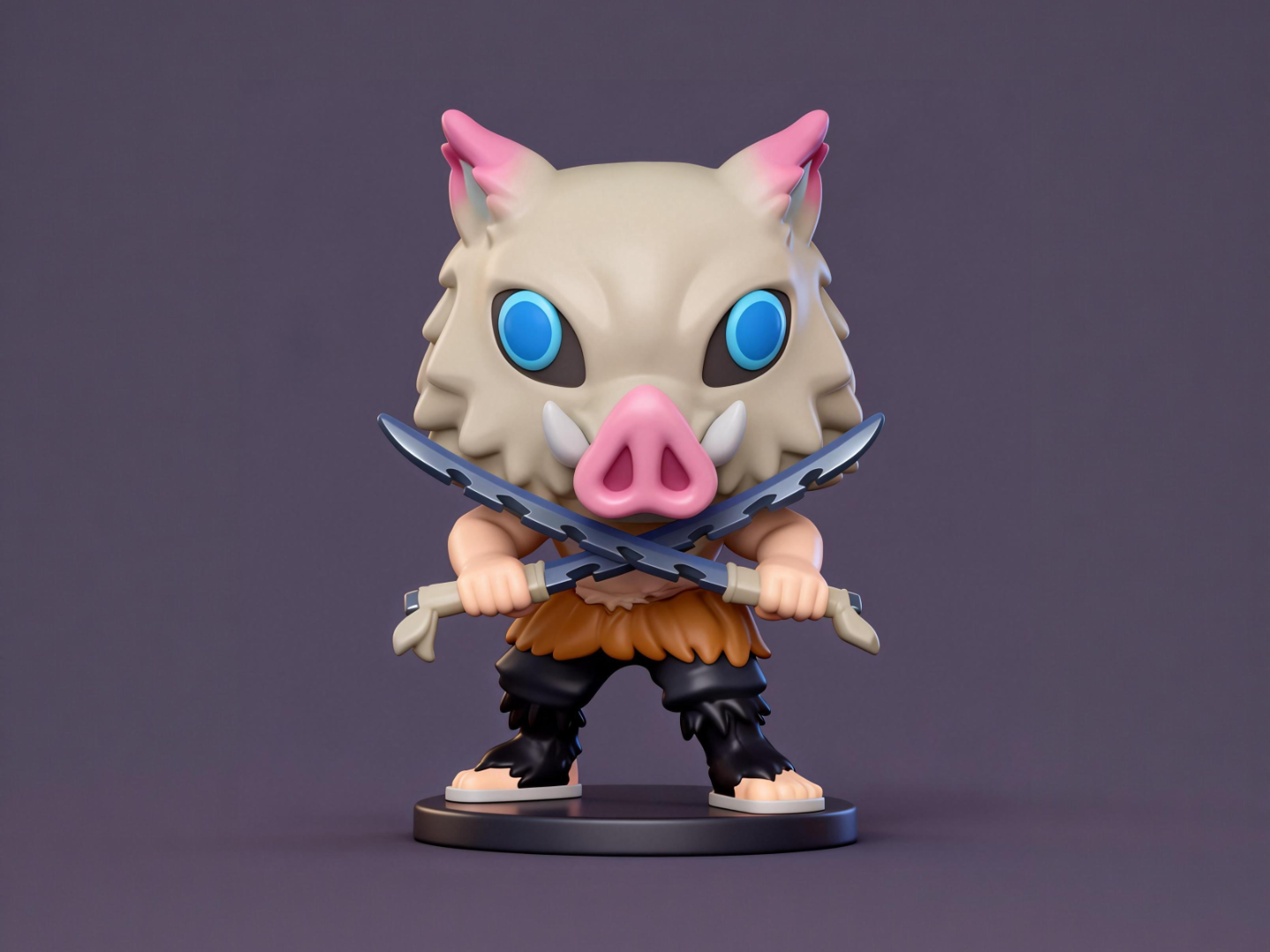 嘴平伊之助-鬼灭之刃动漫周边手办-Funko丰高POP涂色玩具