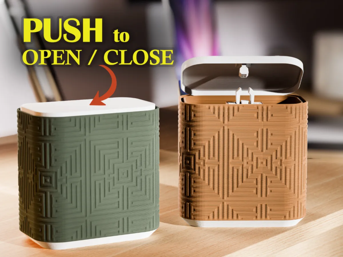 Modern Push Lock Container by Nordic Creativa MakerWorld: Download Free 3D Models - 3D model önizlemesi