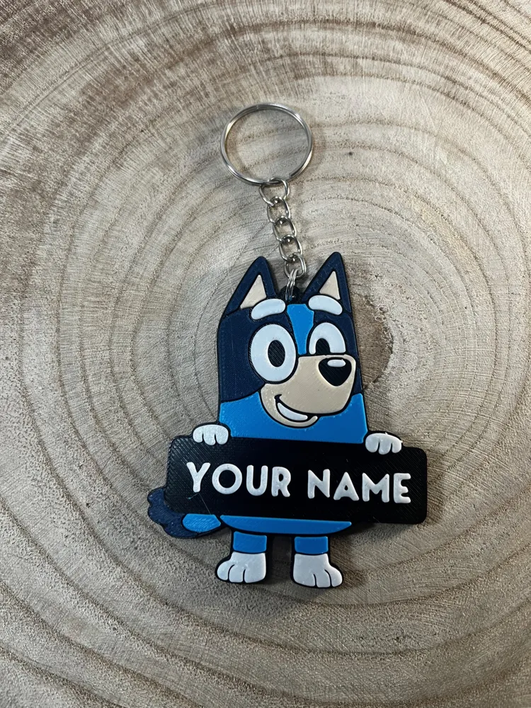 Customizable Bluey & Bingo Keychain Pack - Free 3D Print Model - MakerWorld