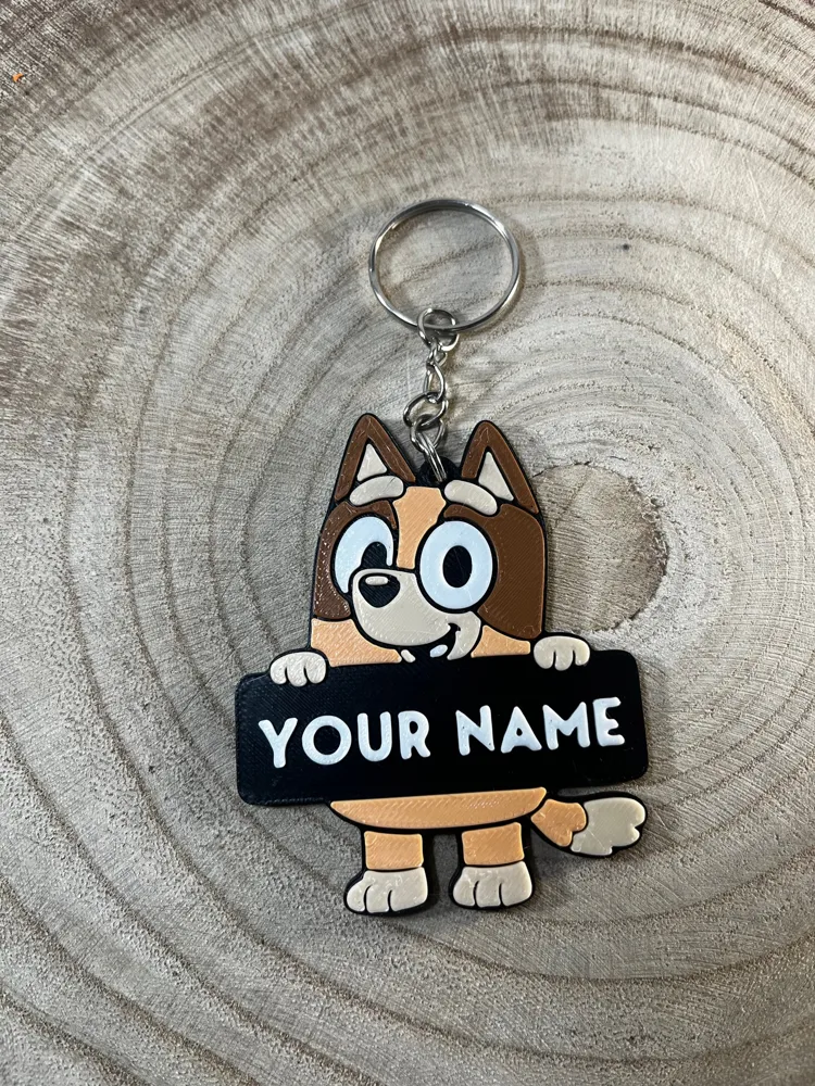 Customizable Bluey & Bingo Keychain Pack - Free 3D Print Model - MakerWorld