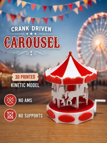 Accesorio para impresora 3D: Crank Driven Carousel — vista de referencia 2
