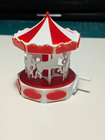 Accesorio para impresora 3D: Crank Driven Carousel — vista de referencia 3