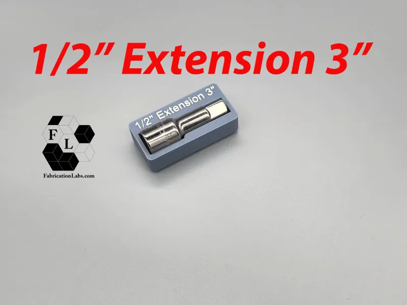 1/2" drive extension 3" gridfinity