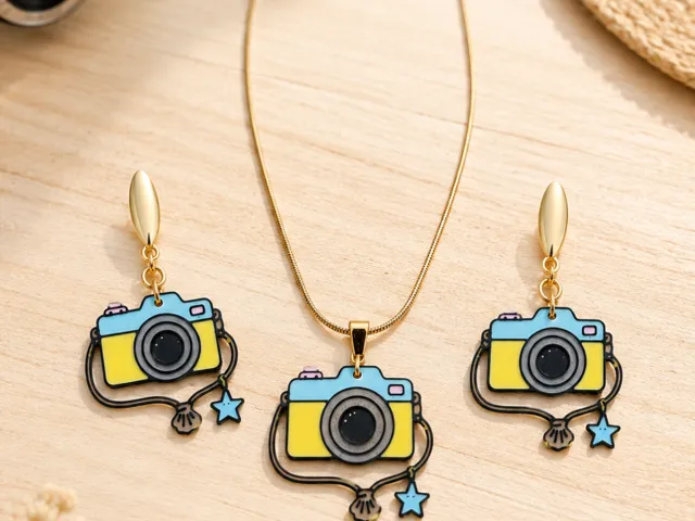 Conjunto pendientes y colgante - Camara de Fotos