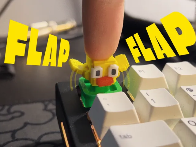 Bird Keycap(Wings flap when press | Flappybird)