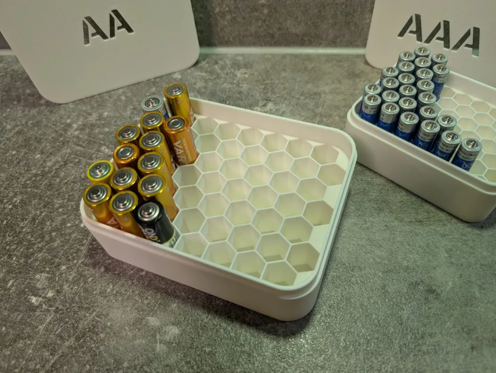 Organizer for Batteries AA & AAA Boxes 27x 52x - Free 3D Print Model ...