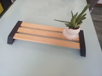 Monitor rise for desk - Wooden slats