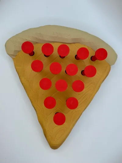 Pizza Peg Board Game + Pepperoni Pegs - Free 3D Print Model - MakerWorld