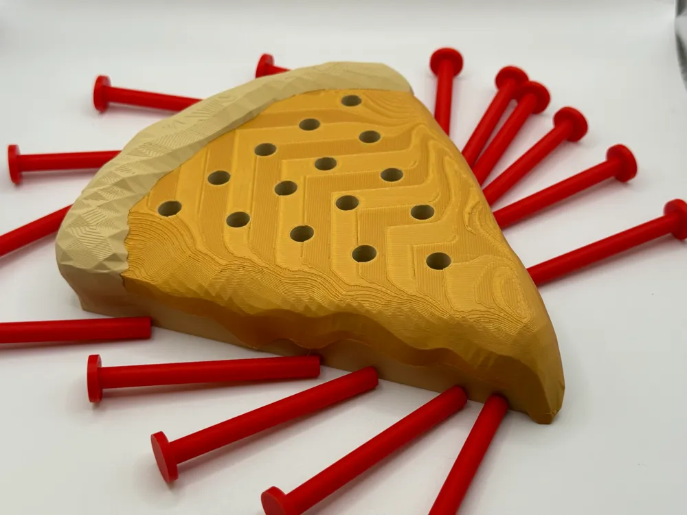 Pizza Peg Board Game + Pepperoni Pegs - Free 3D Print Model - MakerWorld