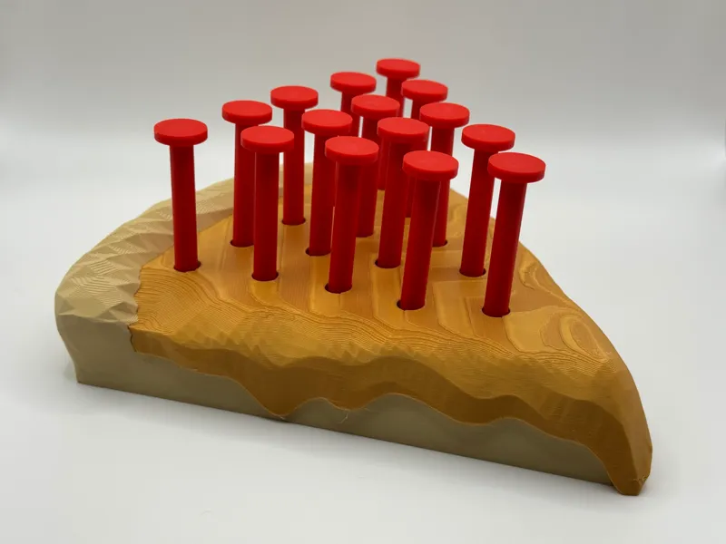 Pizza Peg Board Game + Pepperoni Pegs