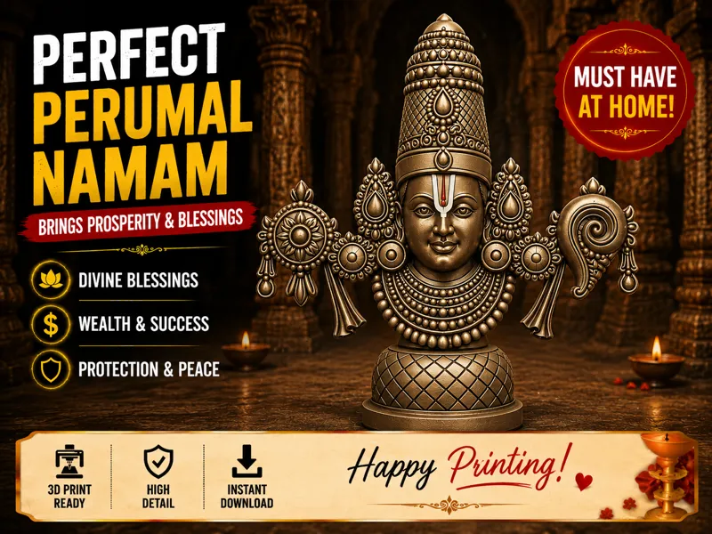 Perfect Perumal Namam Sculpture|  3D Print