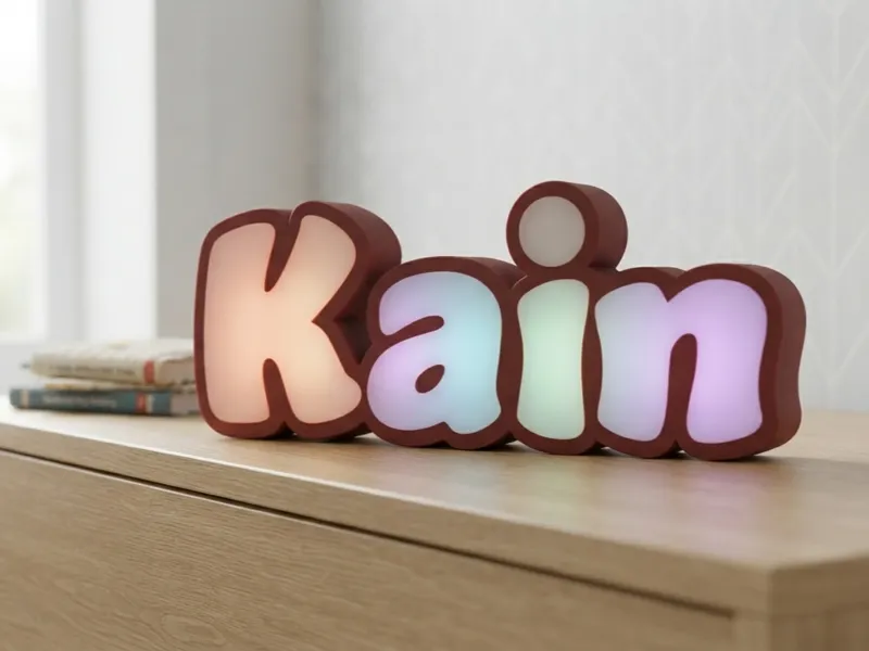 Namenlampe Kain | LED Lampe fürs Kinderzimmer